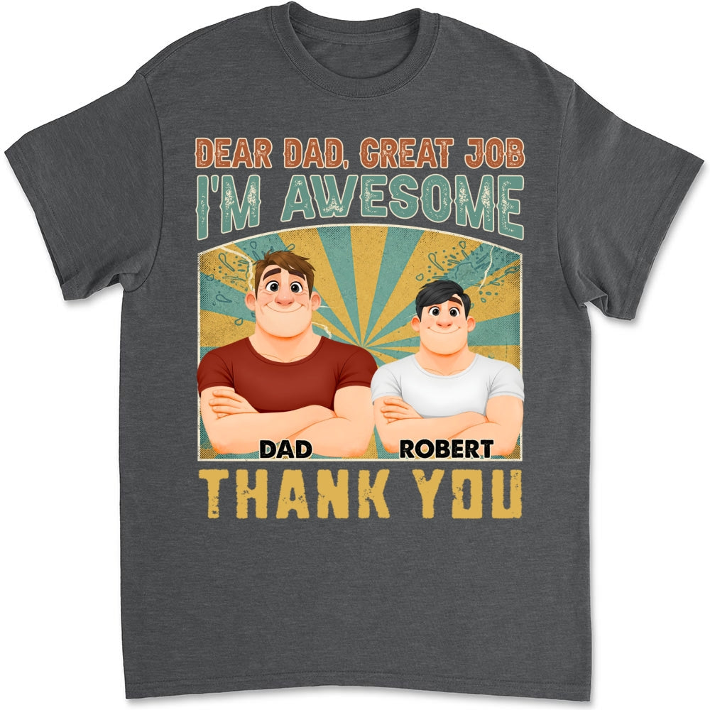 Custom Father's Day, Special Gift for Dad & Grandpa • Thank You Best Dad Stylized - Personalized Shirt