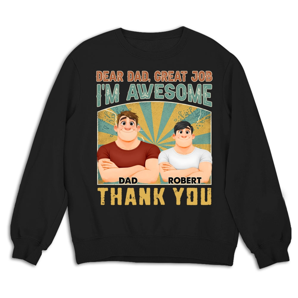 Custom Father's Day, Special Gift for Dad & Grandpa • Thank You Best Dad Stylized - Personalized Shirt