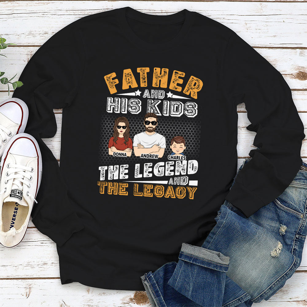 Custom Christmas & Birthday Keepsake Gift • Father And Kids - Personalized Shirt