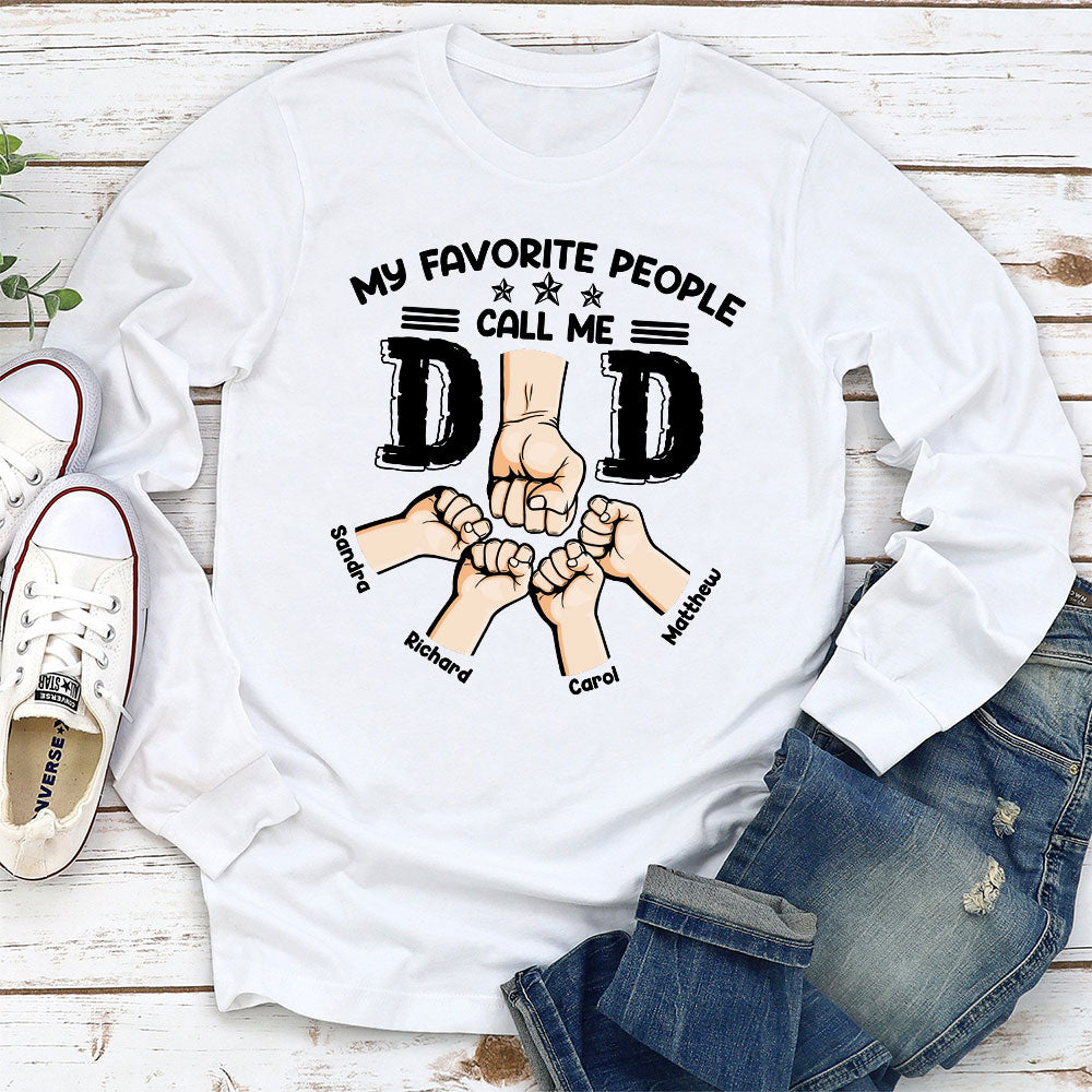 Custom Christmas & Birthday Keepsake Gift • People Call Me Dad - Personalized Shirt