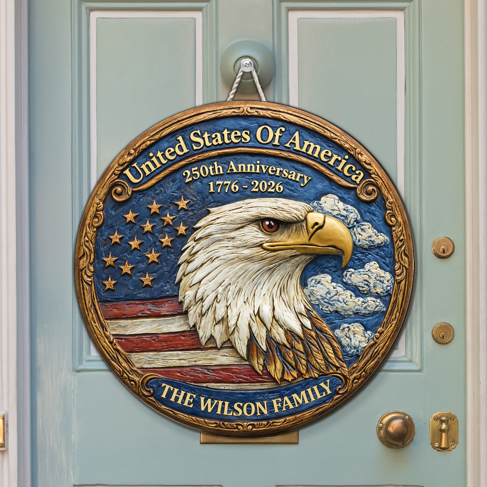 Custom Family Patriotic Hanging Decor, 4th of July • Been Waiting For This Moment - Personalized 3D Effect Wood Sign