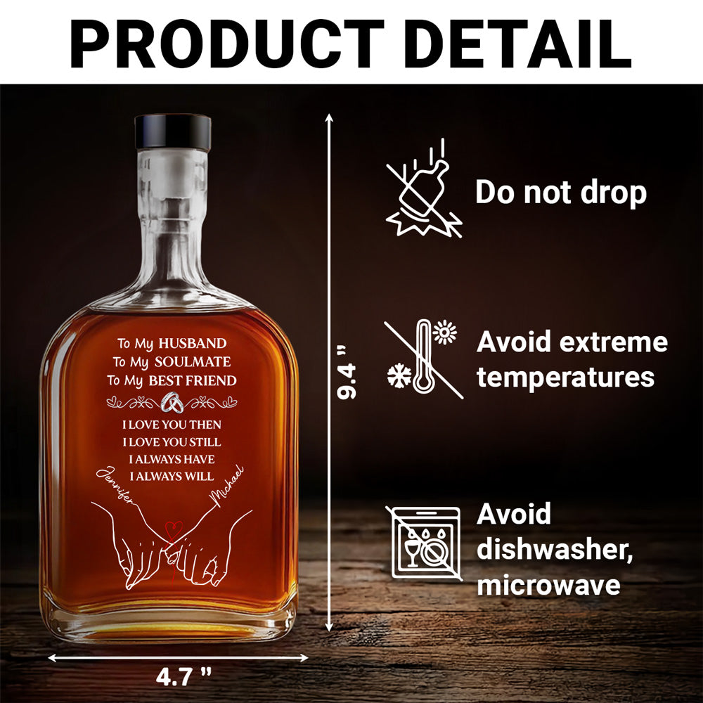 To My Husband Soulmate Best Friend - Personalized Spirits Decanter