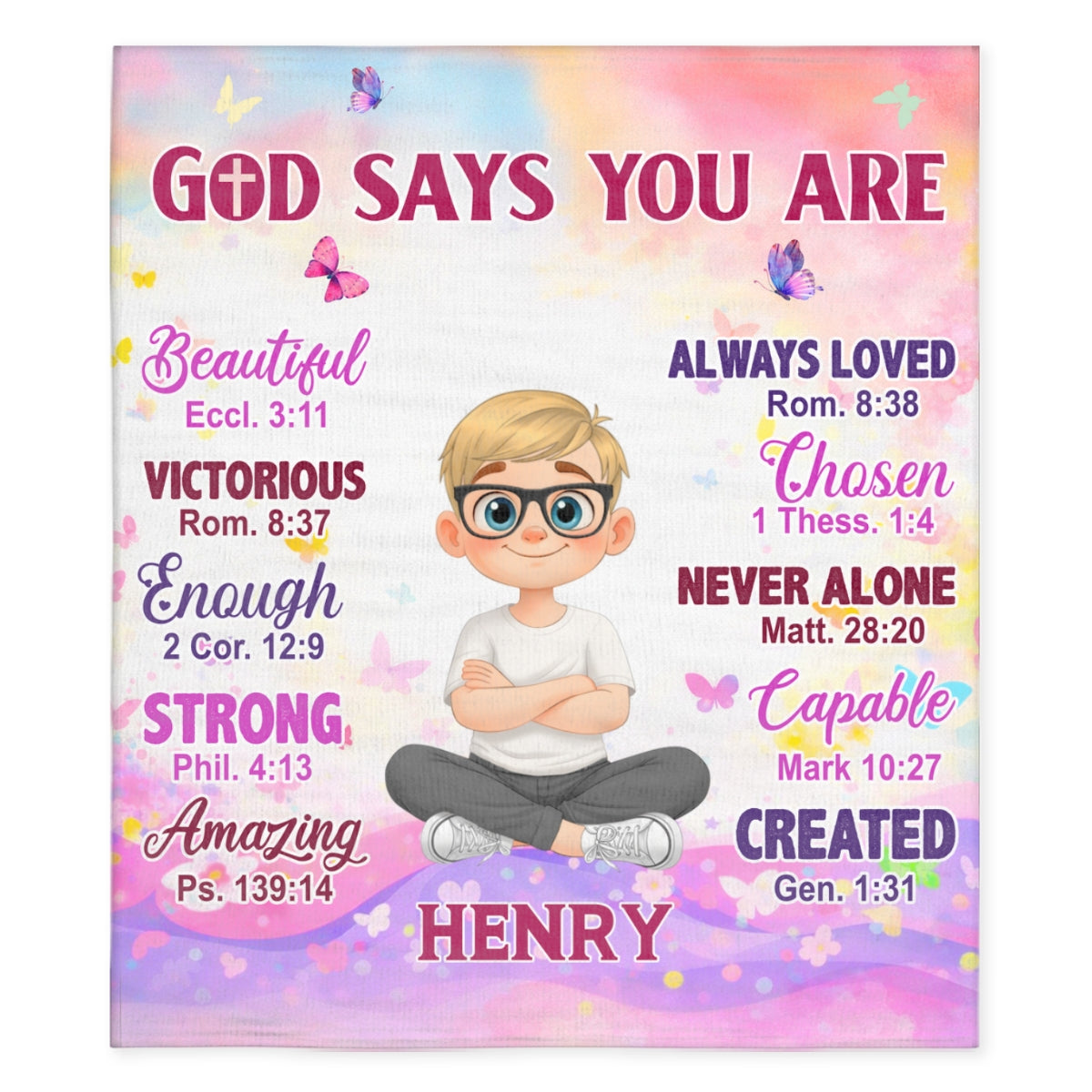 Kid You Are Always Loved - Personalized Fleece Blanket