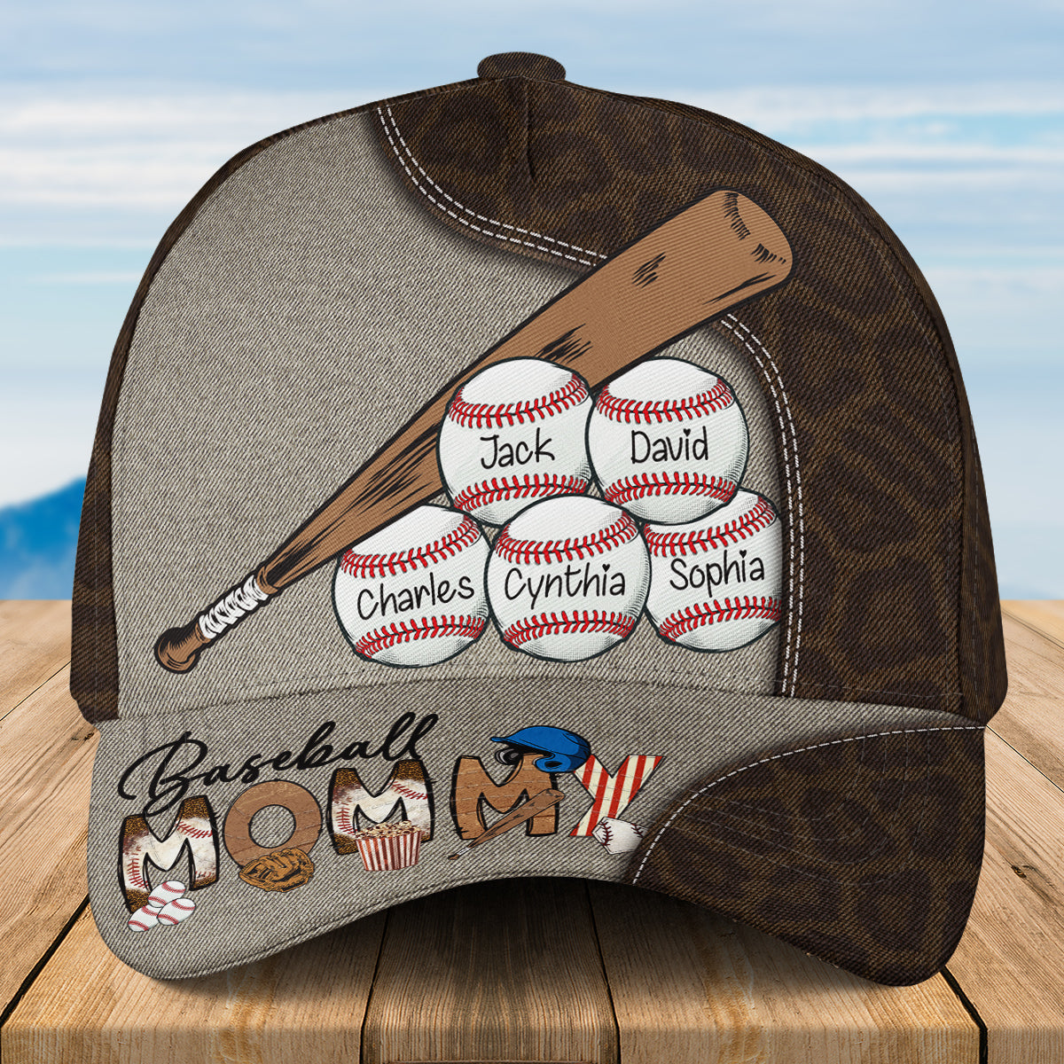 My Favorite Baseball Players Call Me Mom - Personalized Classic Cap