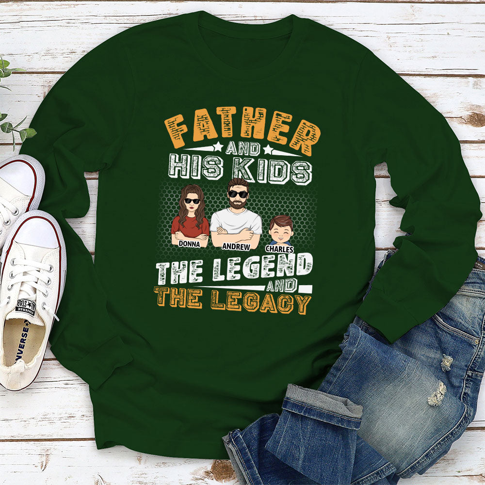 Custom Christmas & Birthday Keepsake Gift • Father And Kids - Personalized Shirt