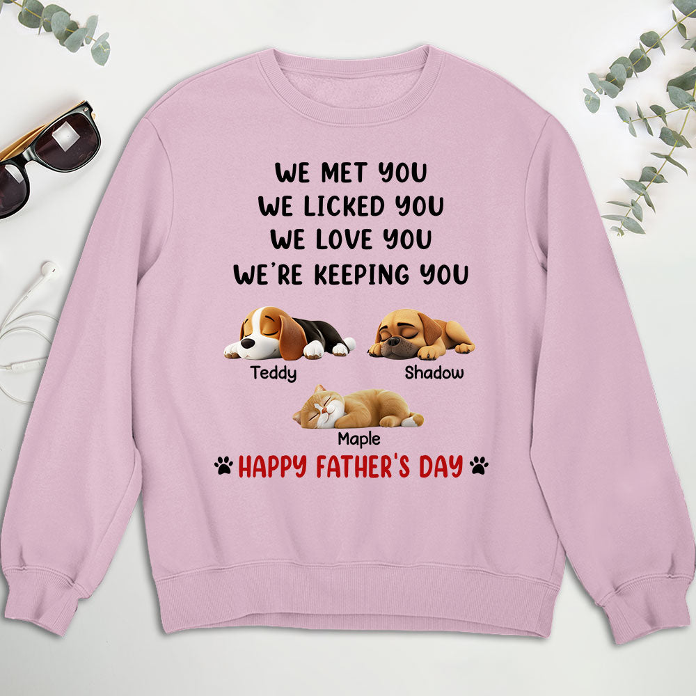Custom Christmas & Birthday Keepsake Gift • White Ver We Licked And Love You Ver Pet - Personalized Shirt
