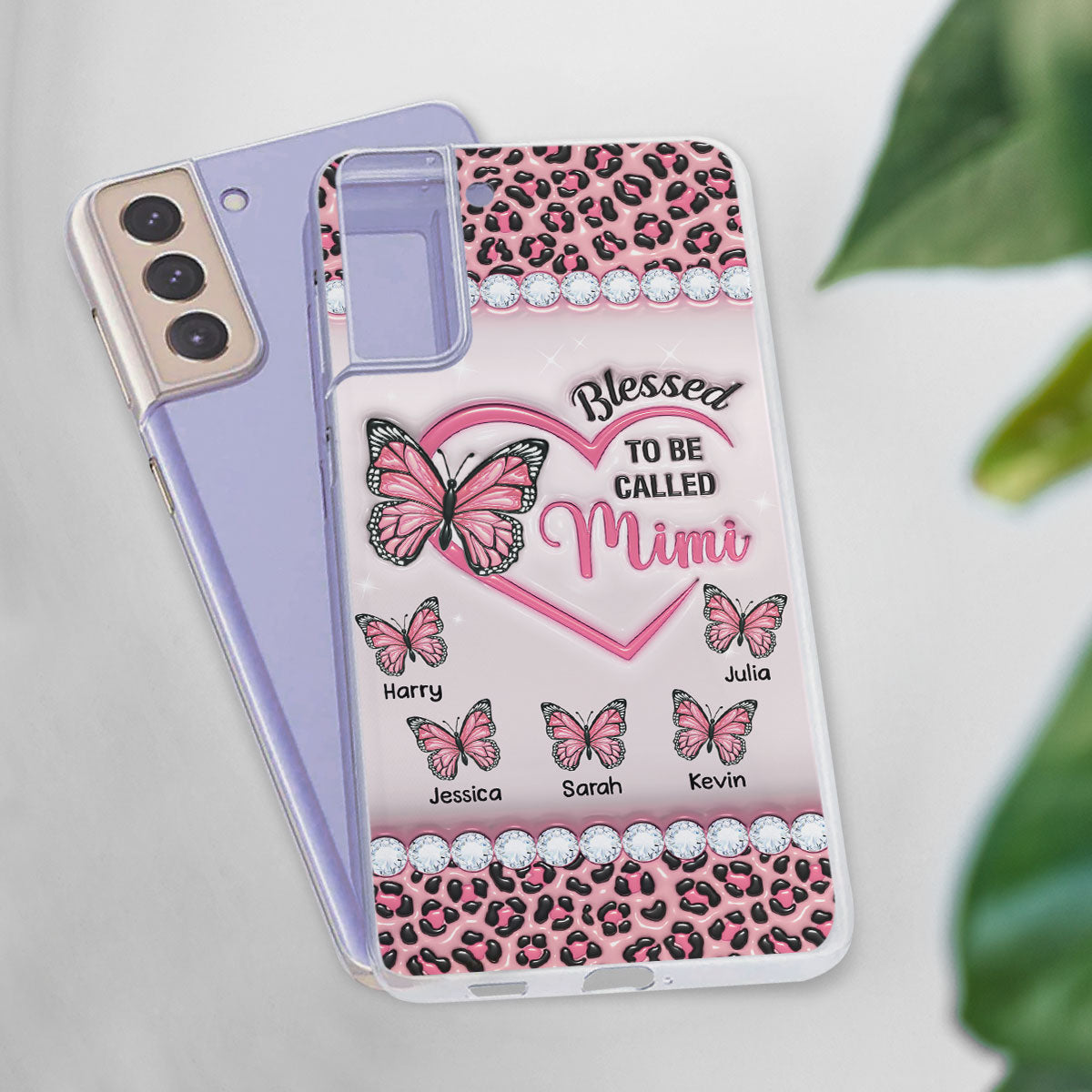 Blessed To Be Called Nana - Personalized 3D Inflated Effect Phone Case