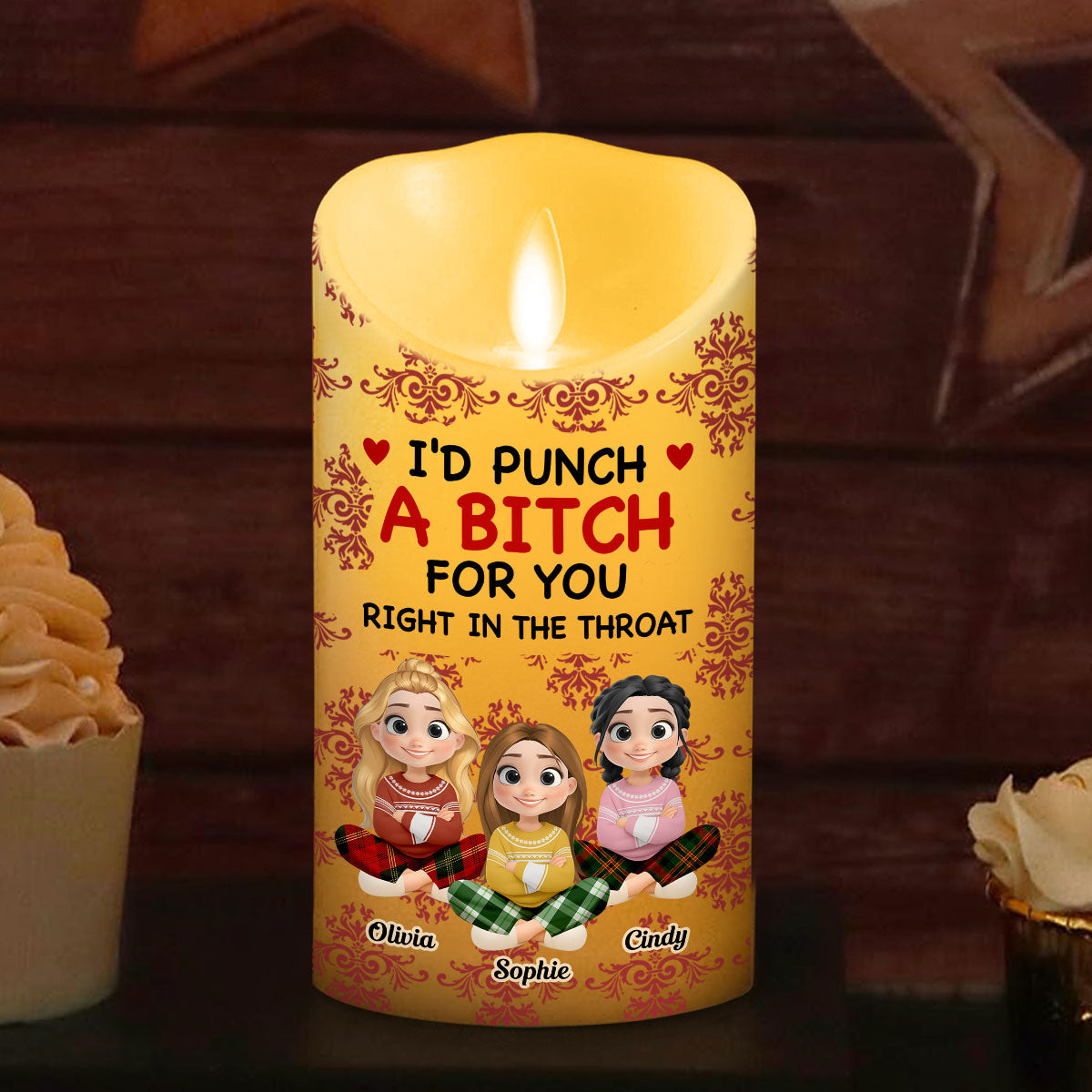 Bestie With Christmas 2025 - Personalized LED Candle