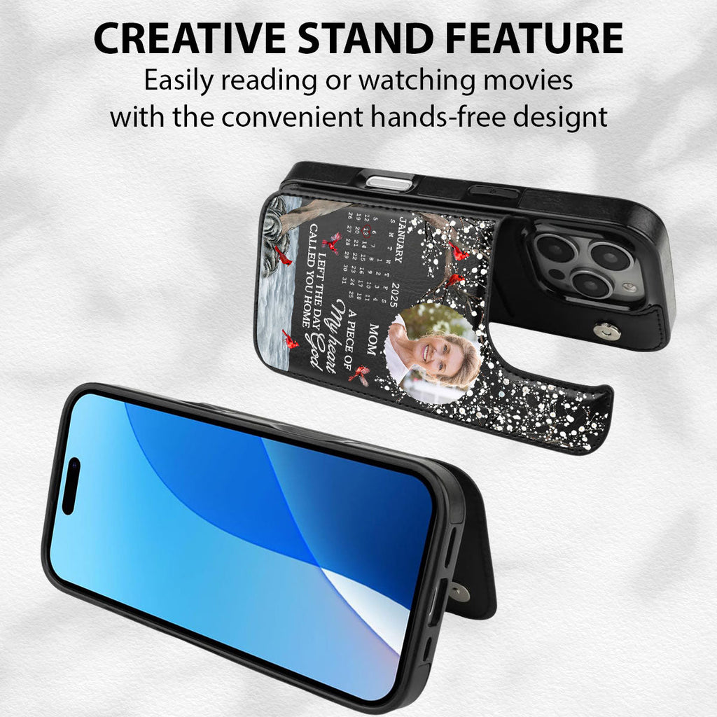 The Moment My Heart Changed Forever - Personalized Leather Phone Case