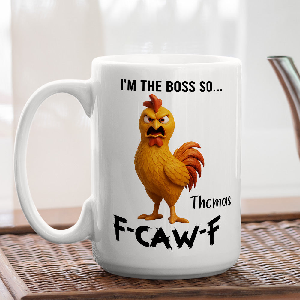 Custom Coworker, Christmas & Birthday Team Appreciation Gift • I Am Boss So FCAWF - Personalized Coffee Mug