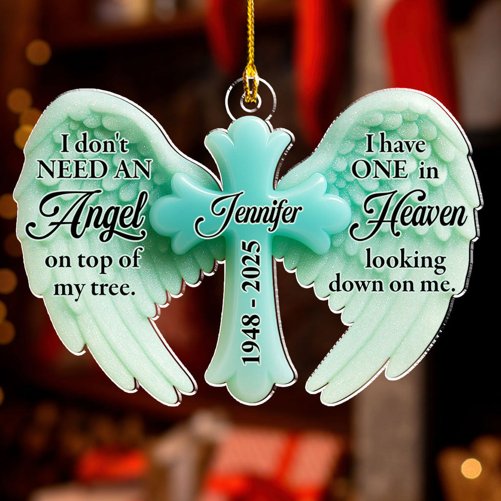 Custom Memorial Christmas Ornament, Sympathy Keepsake •  Forever Near - Personalized Acrylic Ornament