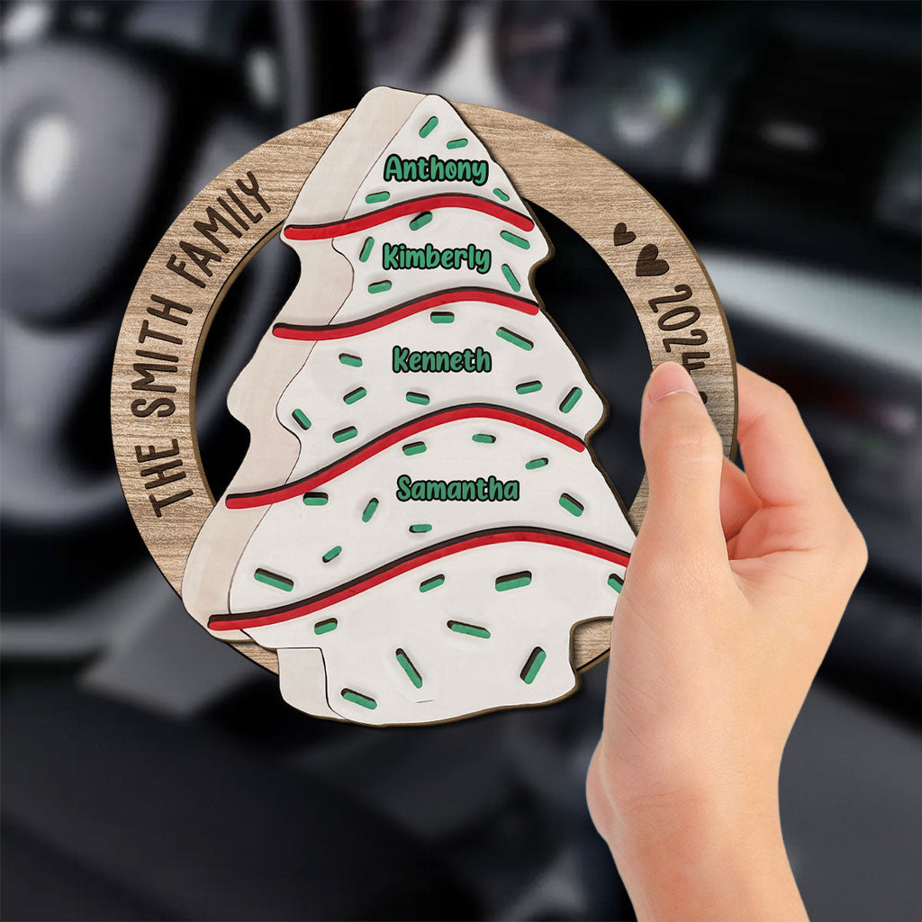 Oh Family Tree Cake - Personalized Car Visor Clip