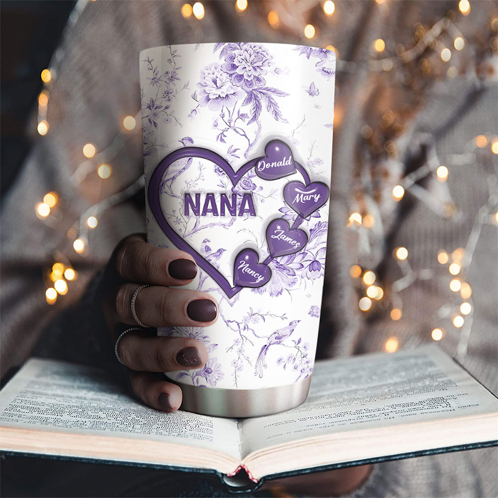 Custom Christmas Birthday Gifts For Grandma • Love Being Grandma - Personalized 3D Inflated Effect Tumbler