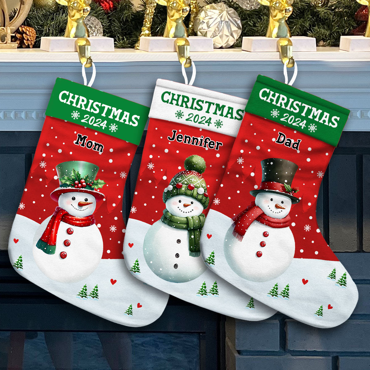Custom Name Family Christmas Gifts, for Family Members, Holiday Decor • Family Christmas Stocking 2024 - Personalized Christmas Stocking