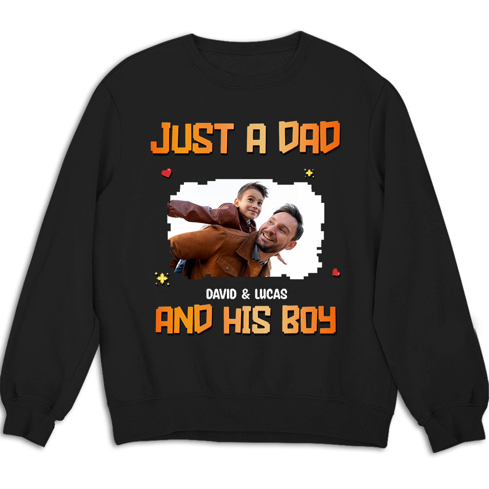 Custom Photo Christmas Anniversary Keepsake Gifts For Husband • Just A Dad Photo - Personalized Shirt