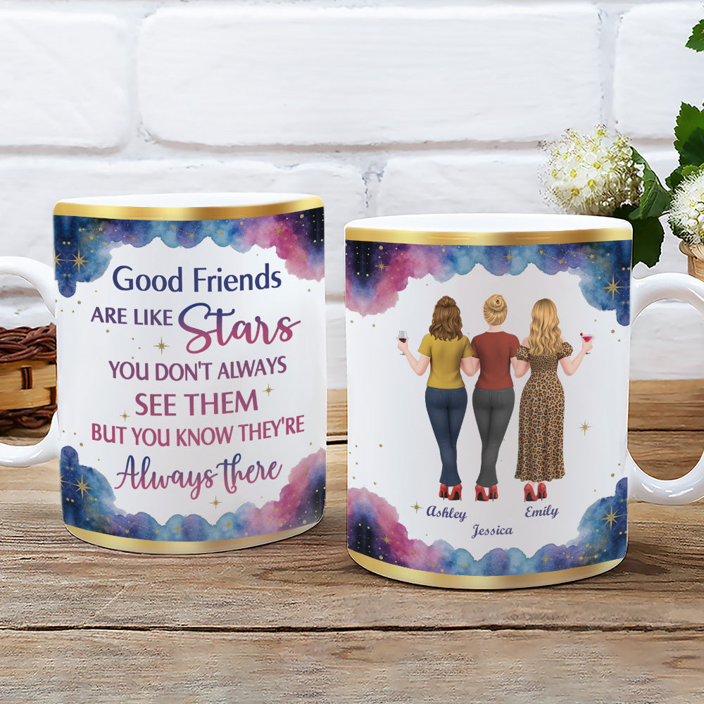 Custom Best Friend, Christmas & Birthday Friendship Keepsake Gift • True Friends Never Disappear - Personalized Coffee Mug
