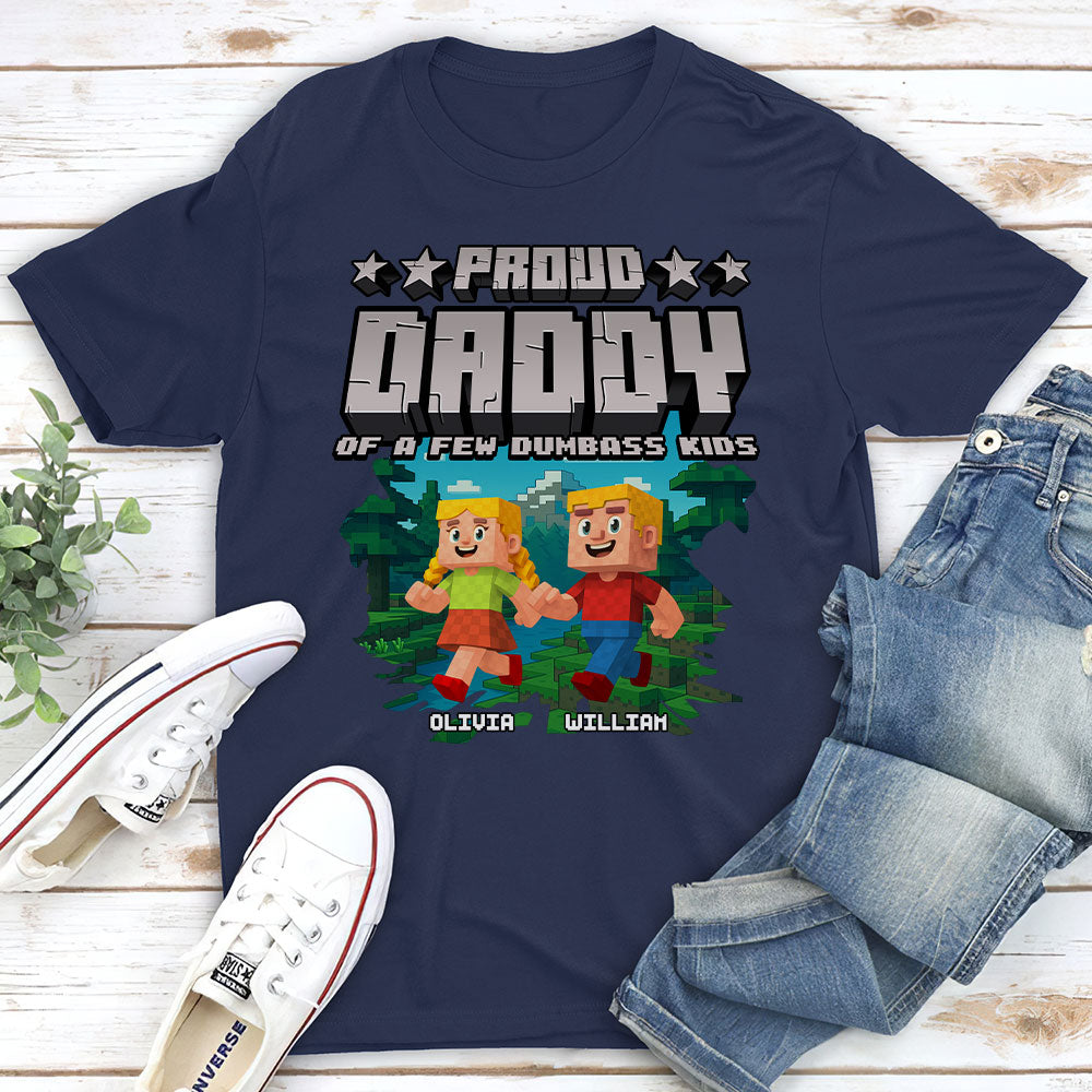 Custom Father's Day, Special Gift for Dad & Grandpa • Proud Grandfather Of Few Kids - Personalized Shirt