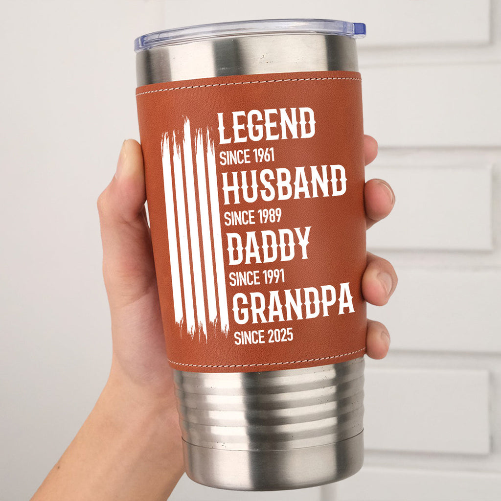The Original Legend - Personalized Leather Tumbler