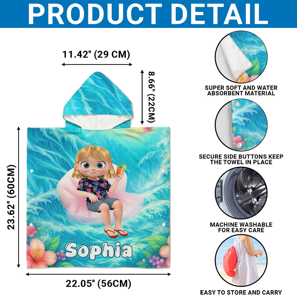 My Forever Love - Personalized Hooded Beach Towel