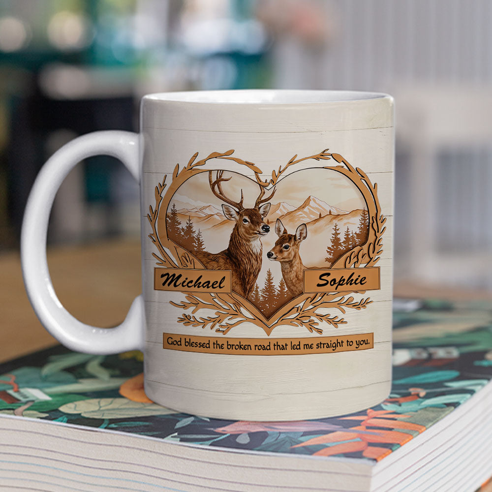 Custom Anniversary Keepsake Gifts For Couple • Deer Love - Personalized Coffee Mug