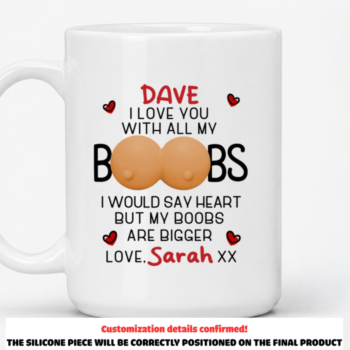 Custom Anniversary Keepsake Gifts For Couple • He Loves The Package - Personalized Squishy Mug