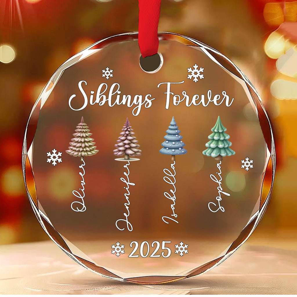 Custom Sister Christmas Ornament •  Together Is Always Better - Personalized Glass Ornament