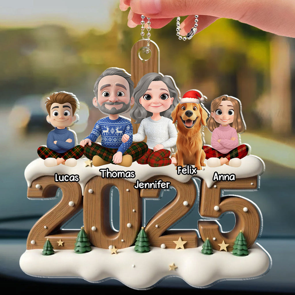 As A Family Onwards Extended Ver - Personalized 3D Effect Car Ornament