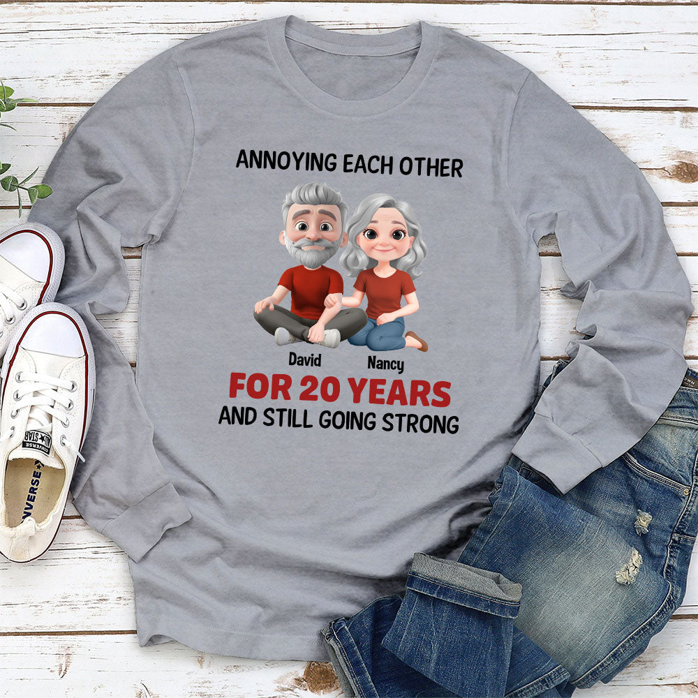 Custom Christmas Anniversary Keepsake Gifts For Husband • Annoying Each Other Couple - Personalized Shirt