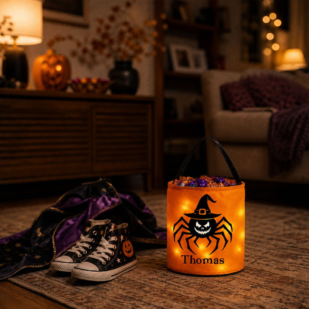 Halloween Mascot - Personalized Light Up Basket