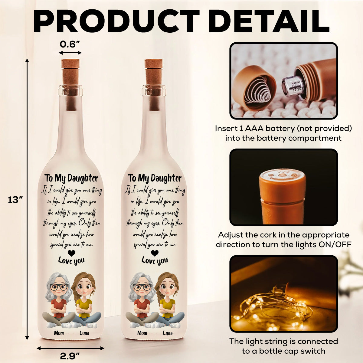How Special You Are - Personalized Bottle Lamp