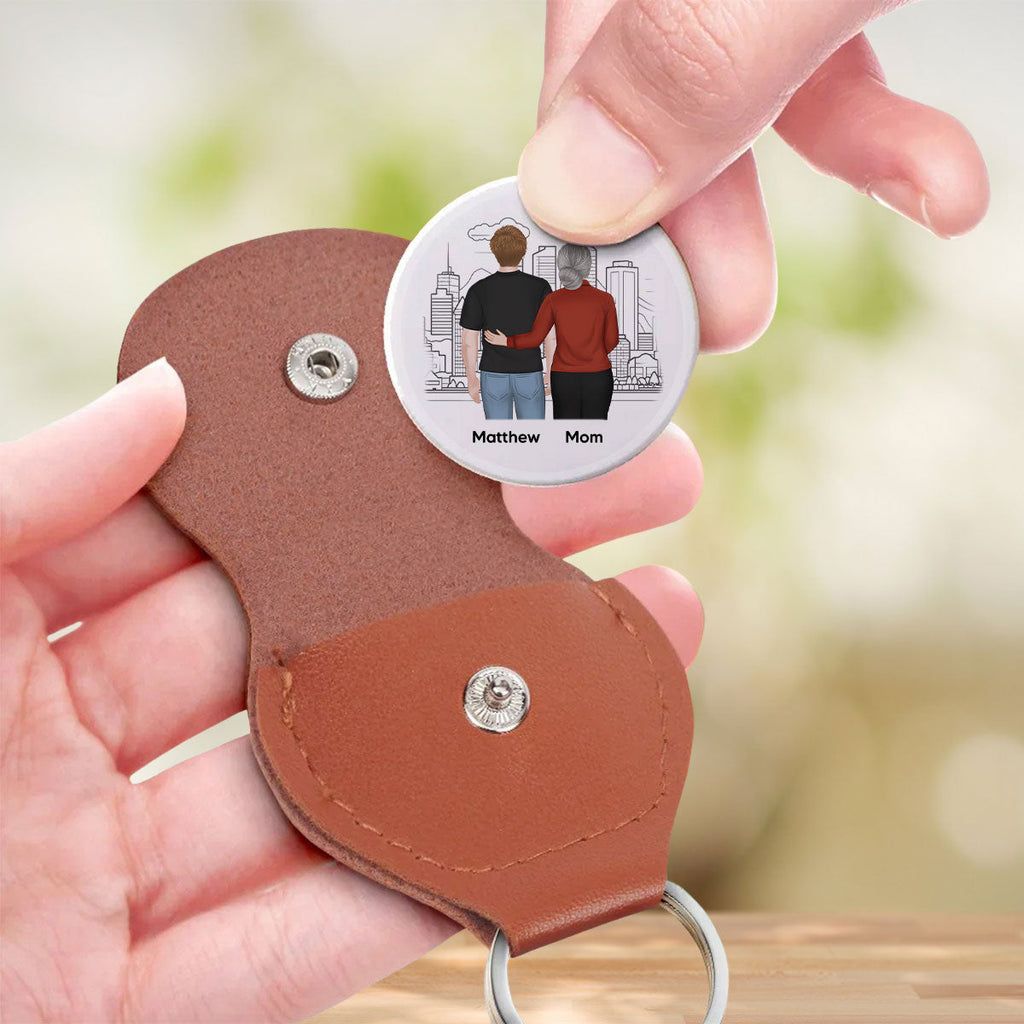 Custom Coin Keychain, Mother's Father's Day Birthday Gift Keepsake • I Will Always Carry You - Personalized Pocket Hug