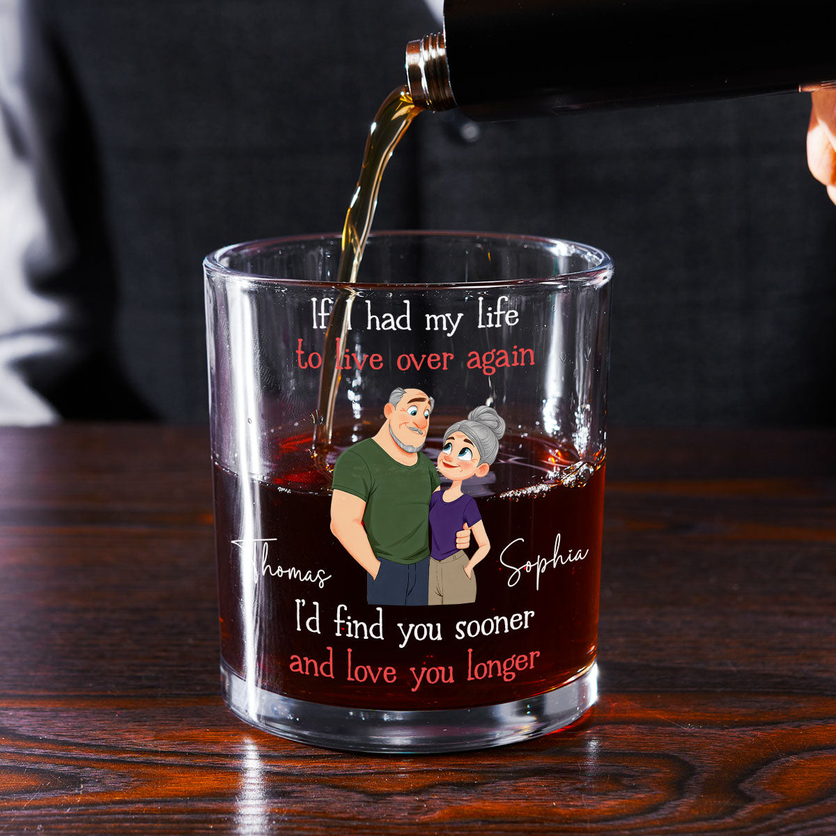 Custom Christmas Anniversary Birthday Drinkware Gifts for Husband • Love You So Much - Personalized Whiskey Glass