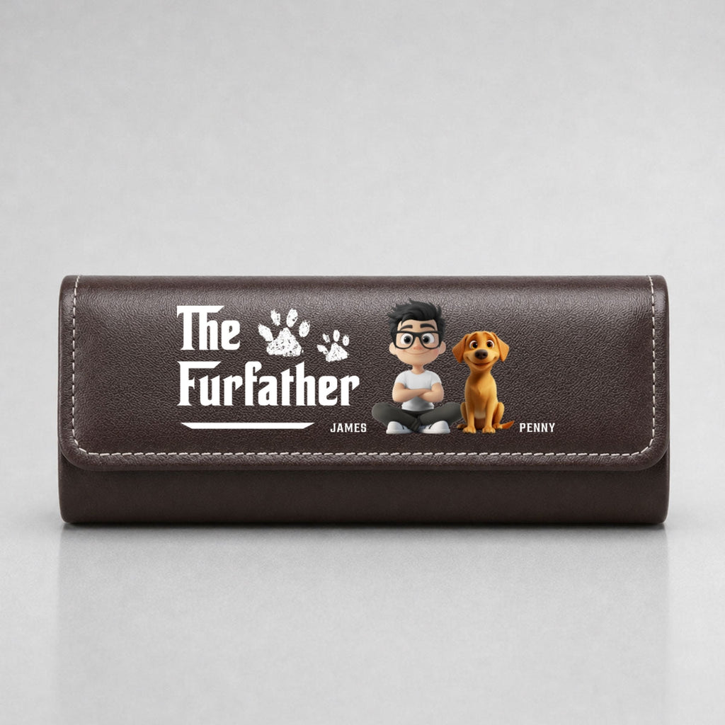 Cool Pet Father - Personalized Leather Eyeglass Case