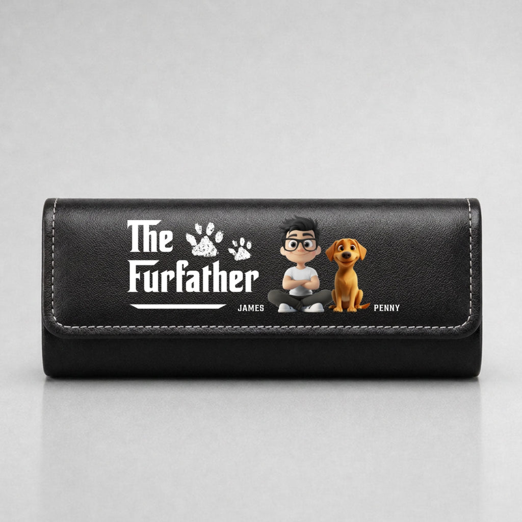 Cool Pet Father - Personalized Leather Eyeglass Case