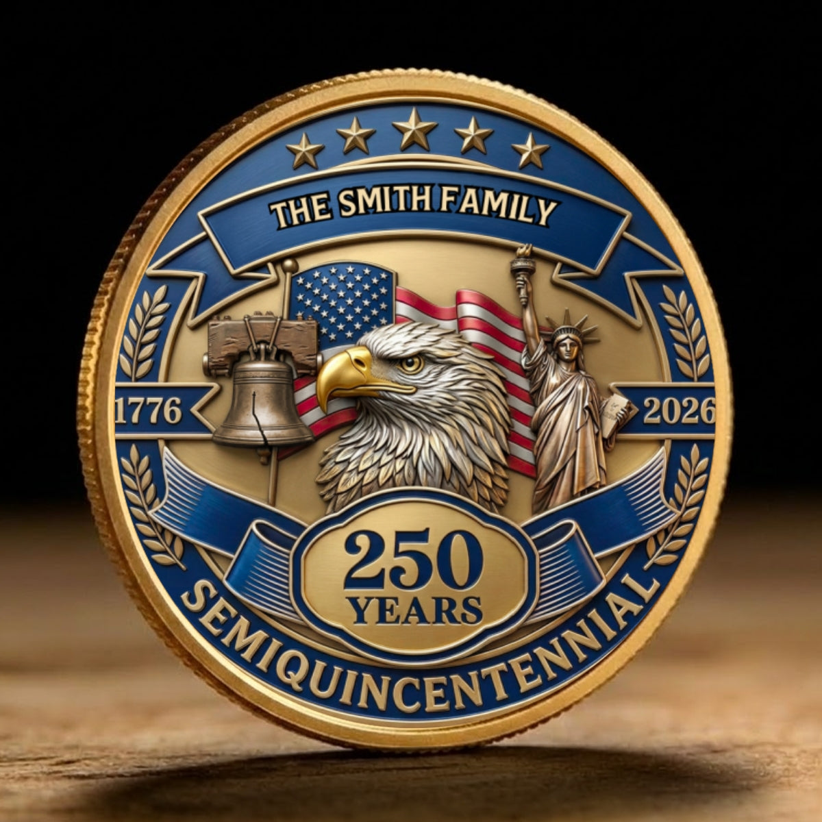 Semiquincentennial - Personalized Commemorative Keepsake Coin