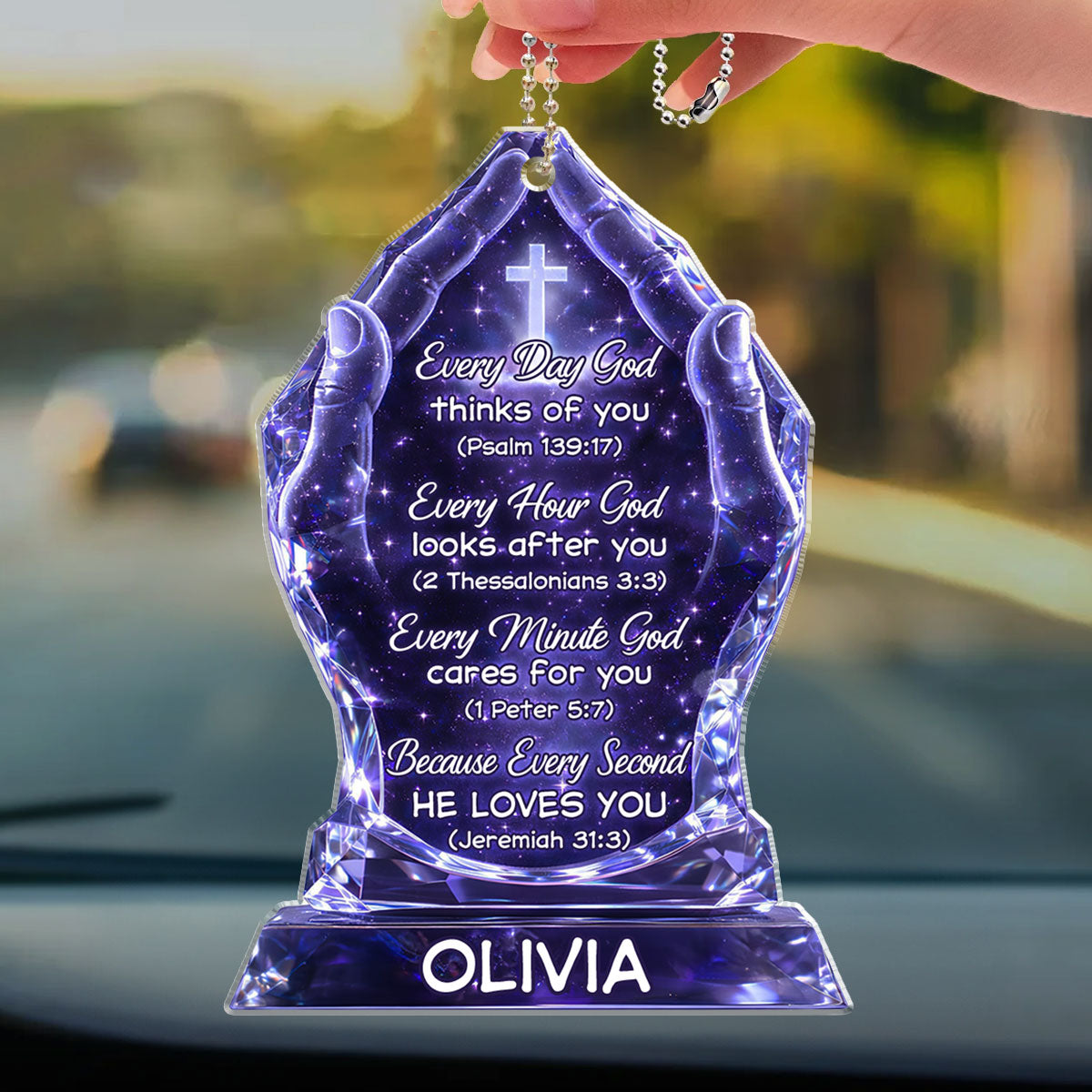 Every Day God Thinks Of You - Personalized Car Ornament