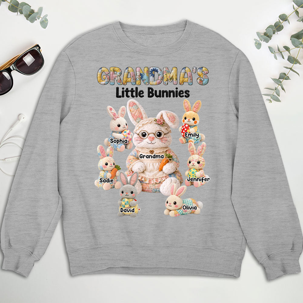 Custom Christmas & Birthday Gift for Grandma • Grandma Bunny Garden - Personalized Shirt