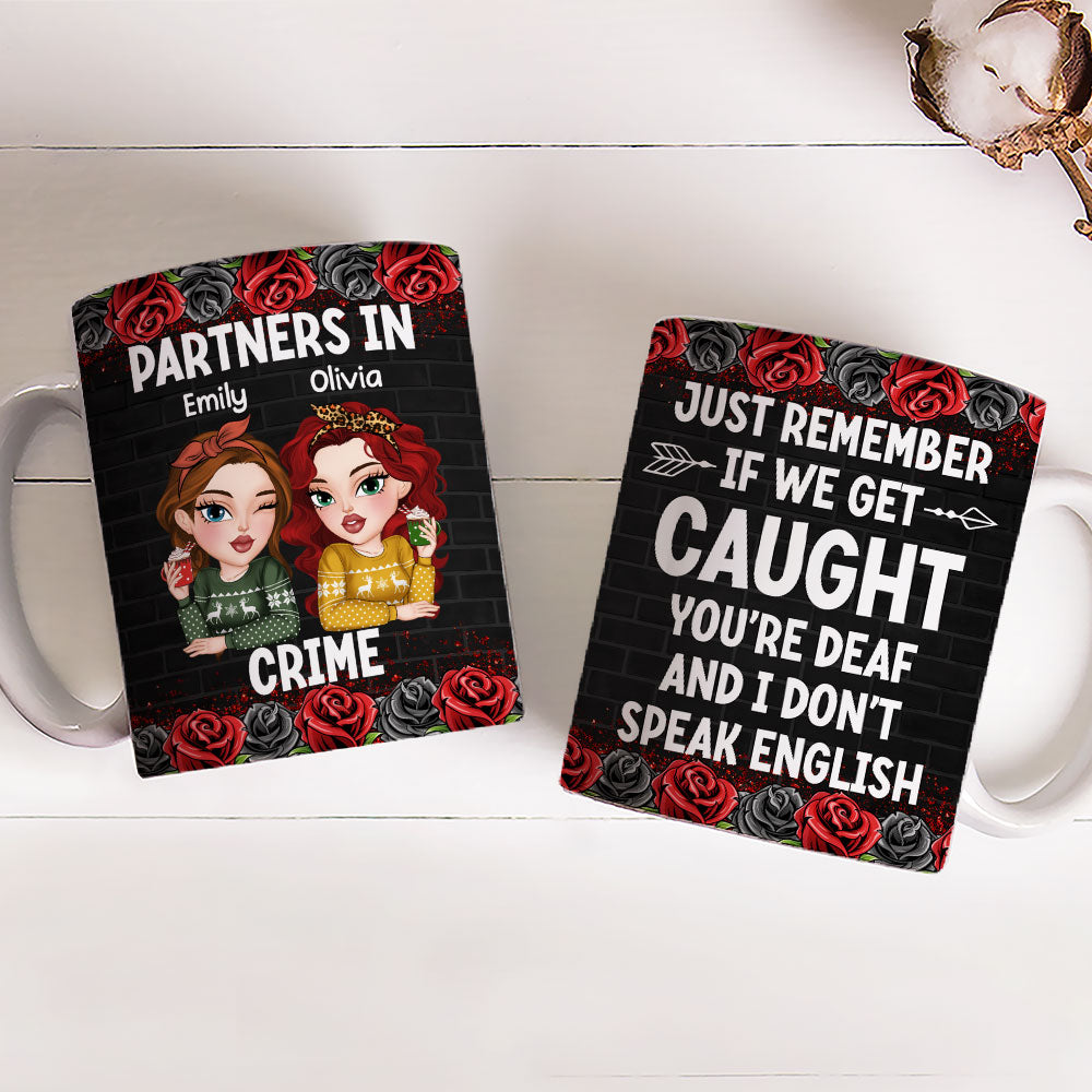 Custom Best Friend, Christmas & Birthday Friendship Keepsake Gift • Partners In Crime - Personalized Coffee Mug