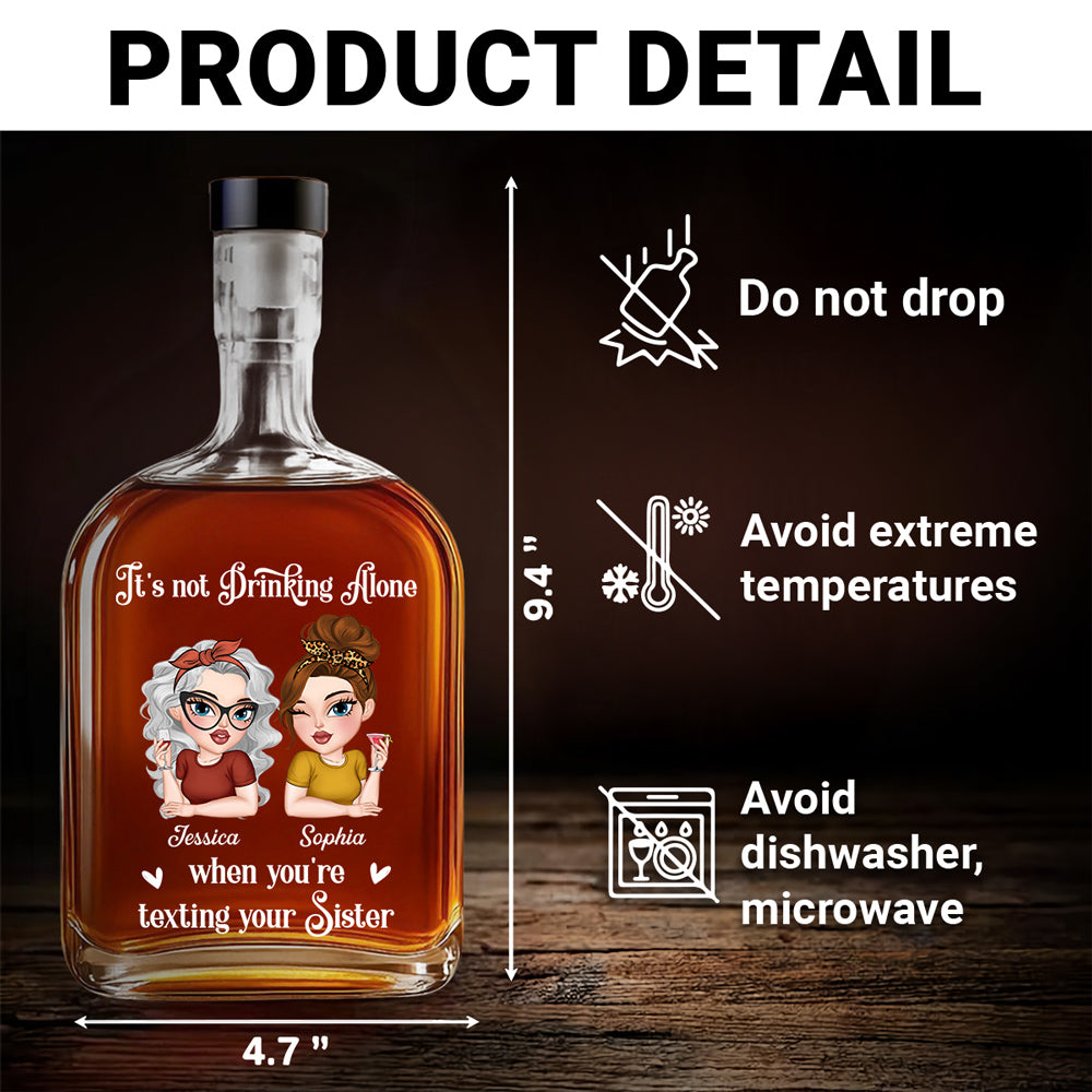 Not Drinking Alone - Personalized Spirits Decanter