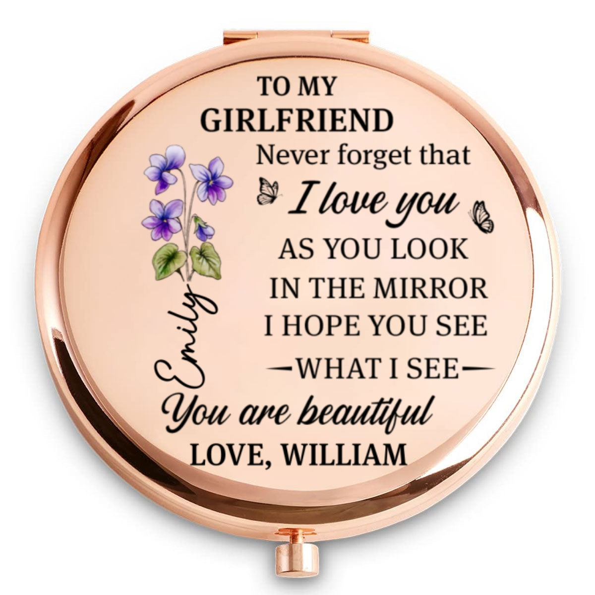 Beauty Begins With You - Personalized Compact Mirror