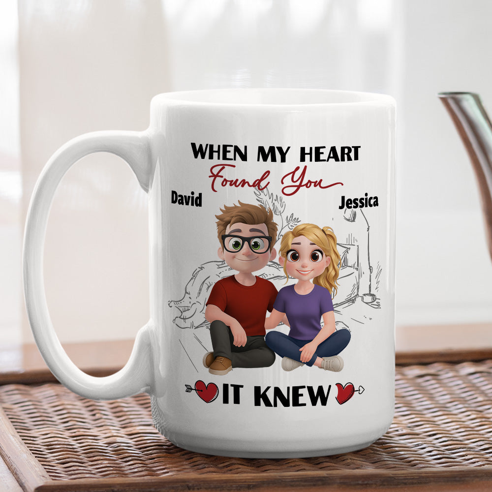 Custom Anniversary Keepsake Gifts For Couple • My Soul Recognized Your Light - Personalized Coffee Mug