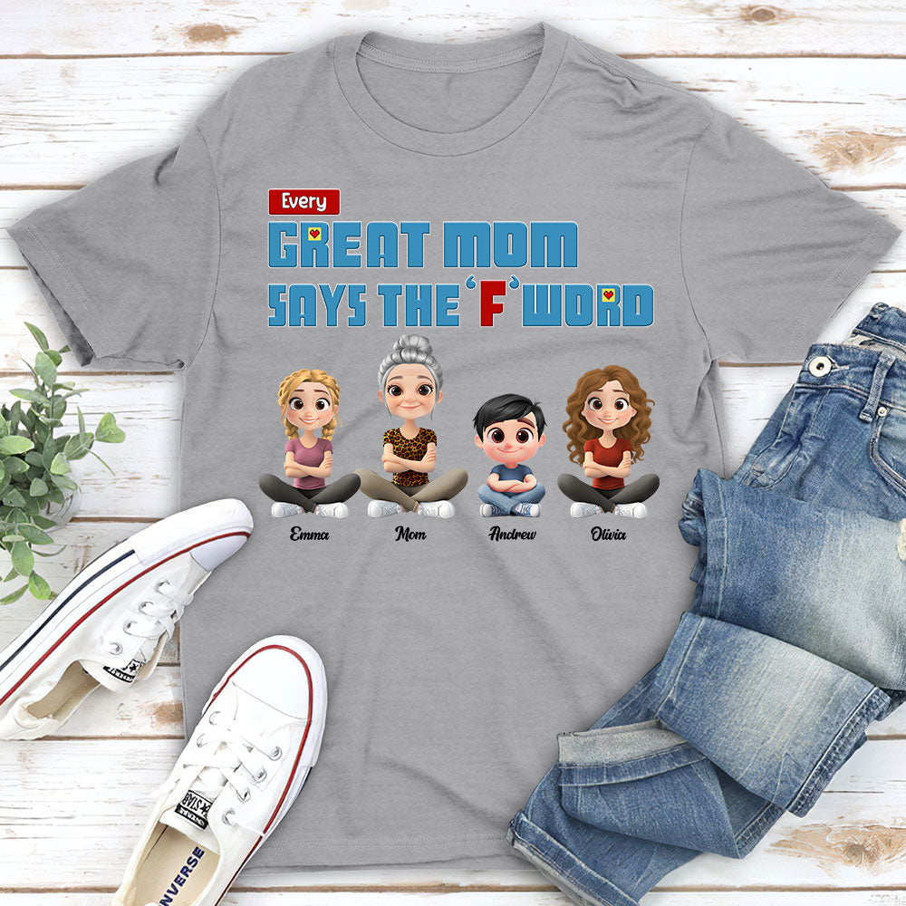 Custom Christmas Anniversary Keepsake Gifts For Wife • Every Great Mom Says F Word - Personalized Shirt