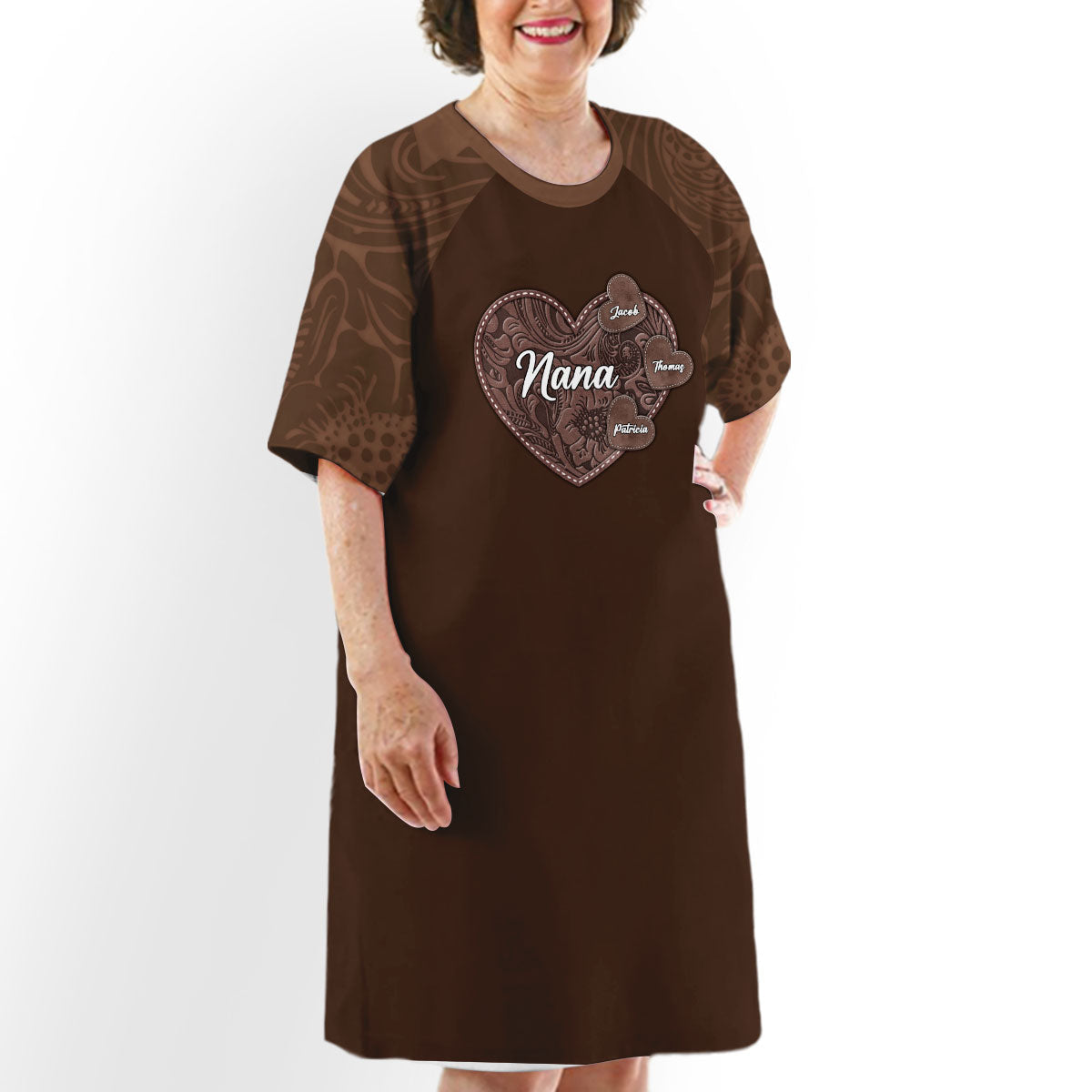 Grandkids Make Life More Grand - Personalized 3/4 Sleeve Dress