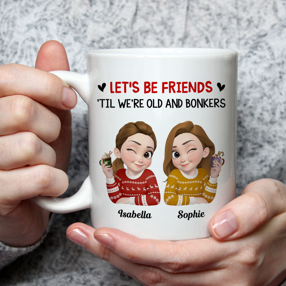 Custom Best Friend, Christmas & Birthday Friendship Keepsake Gift • Lets Be Friend - Personalized Coffee Mug