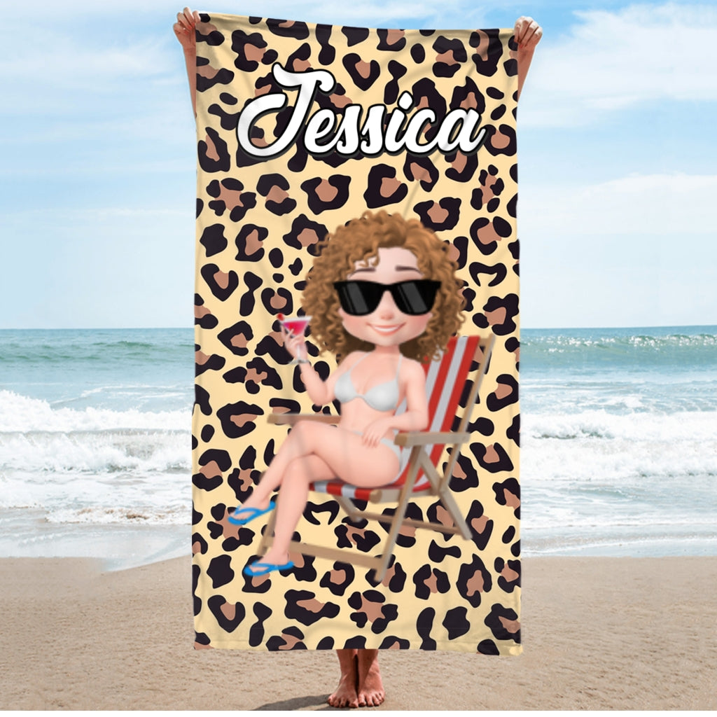 Hello Gorgeous - Personalized Beach Towel