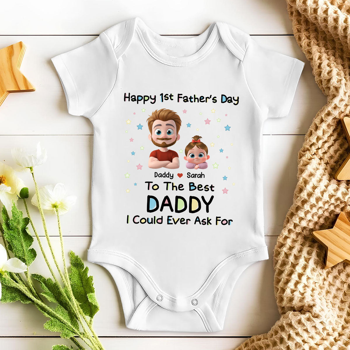 The Best Daddy - Personalized Baby Onesie