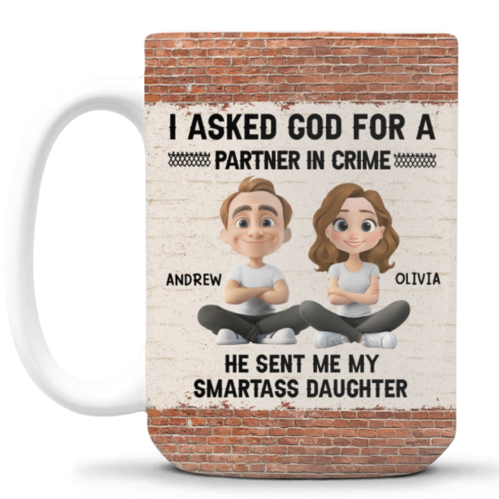 Custom Christmas & Birthday Gift for Daughter • God Sent You To Me - Personalized Coffee Mug