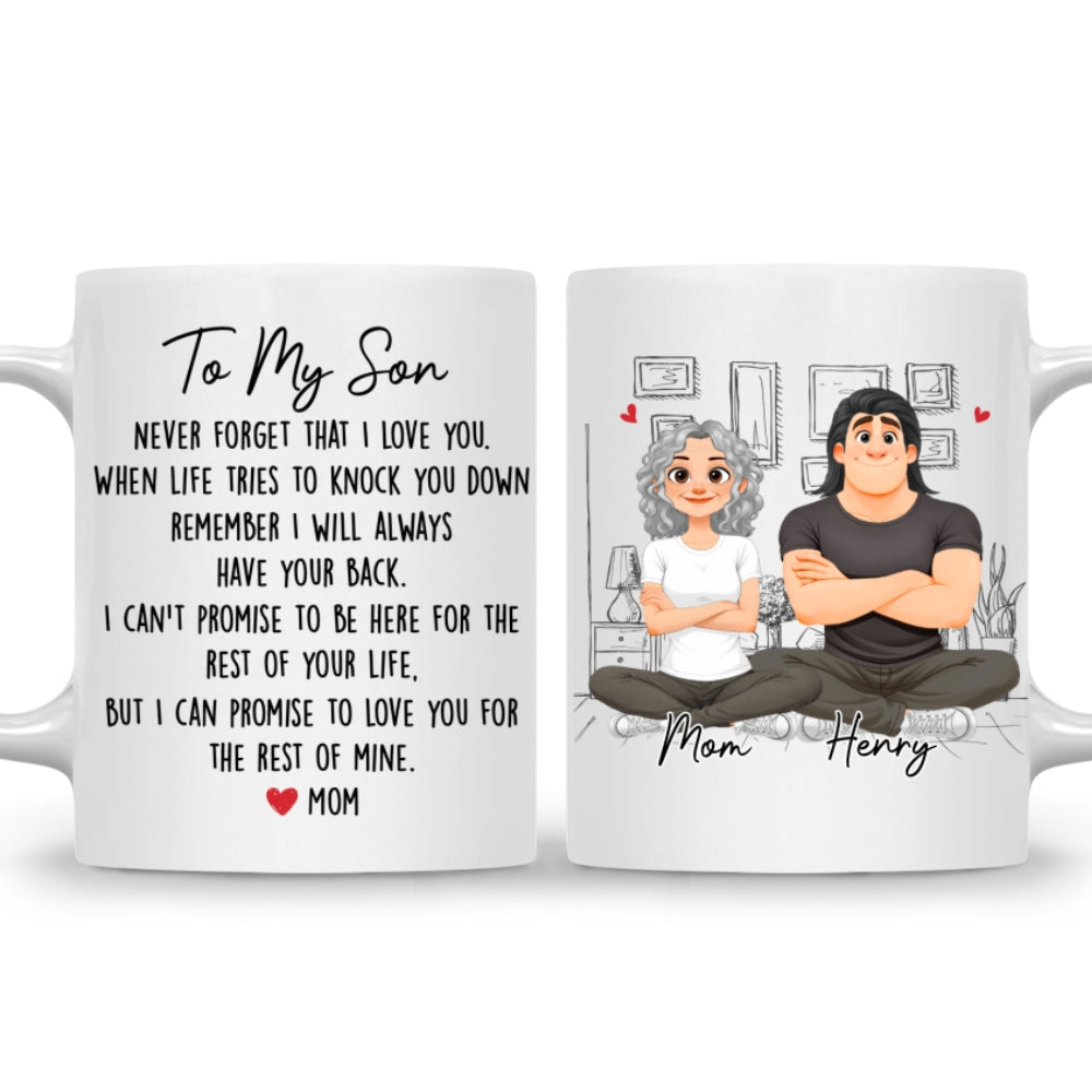 Custom Christmas & Birthday Gift for Son • Never Forget That I Love You - Personalized Coffee Mug