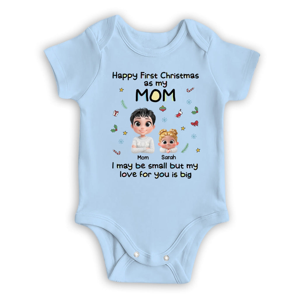 First Christmas With Mom - Personalized Baby Onesie