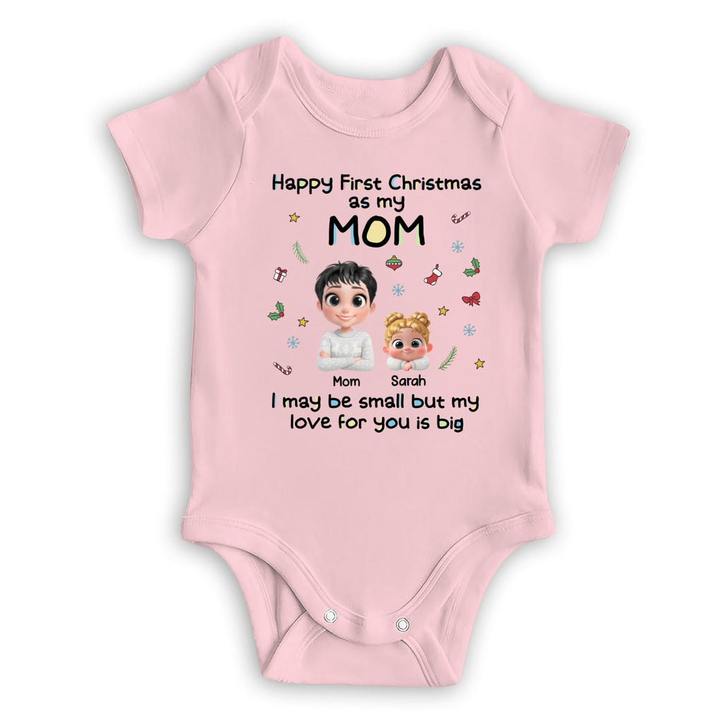 First Christmas With Mom - Personalized Baby Onesie